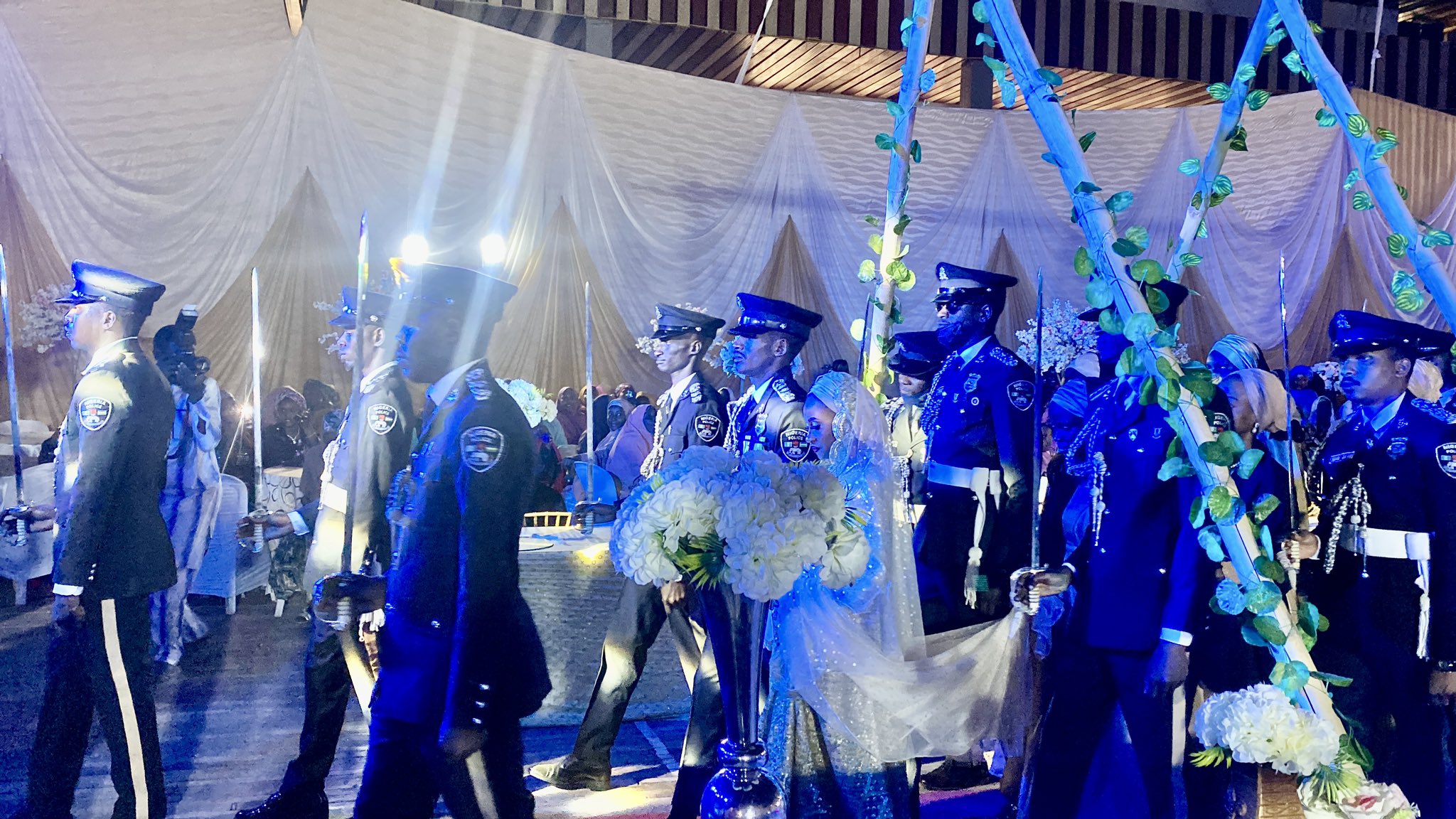 The wedding cross swording(PHOTO CREDIT :X: @MaheedMuazu)