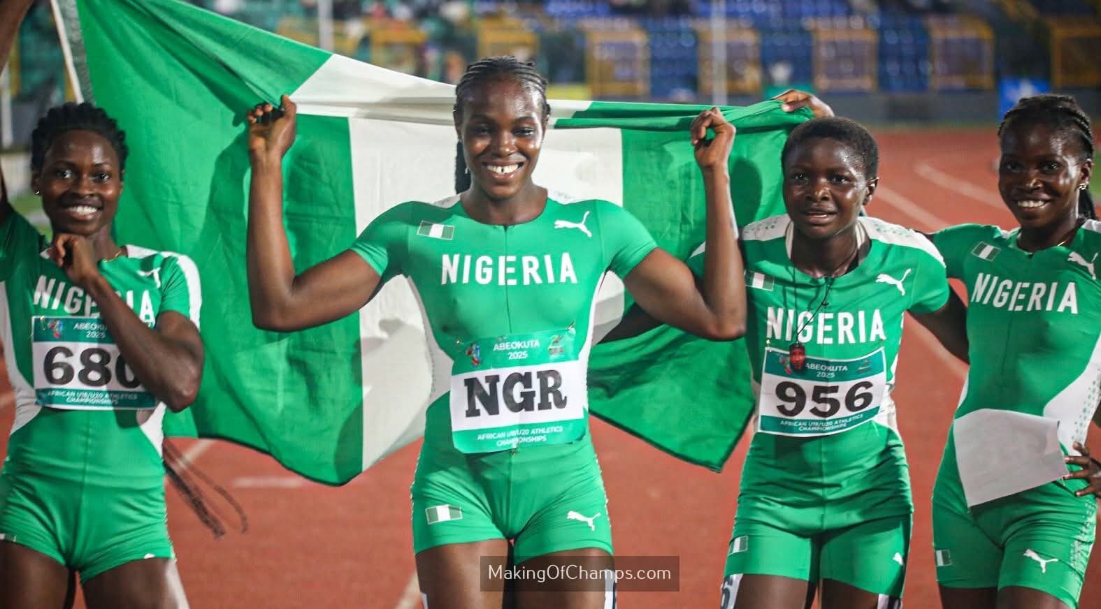 Nigerian relay teams shine at African CAA U18/U20 Championship