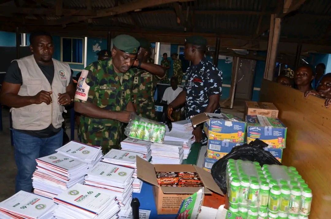 Nigerian Army announces donation of 3,000 exercise books to displaced pupils in Benue