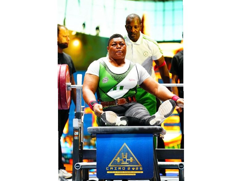 Powerlifting: Nigeria’s Folashade Oluwafemiayo breaks world record again in Cairo