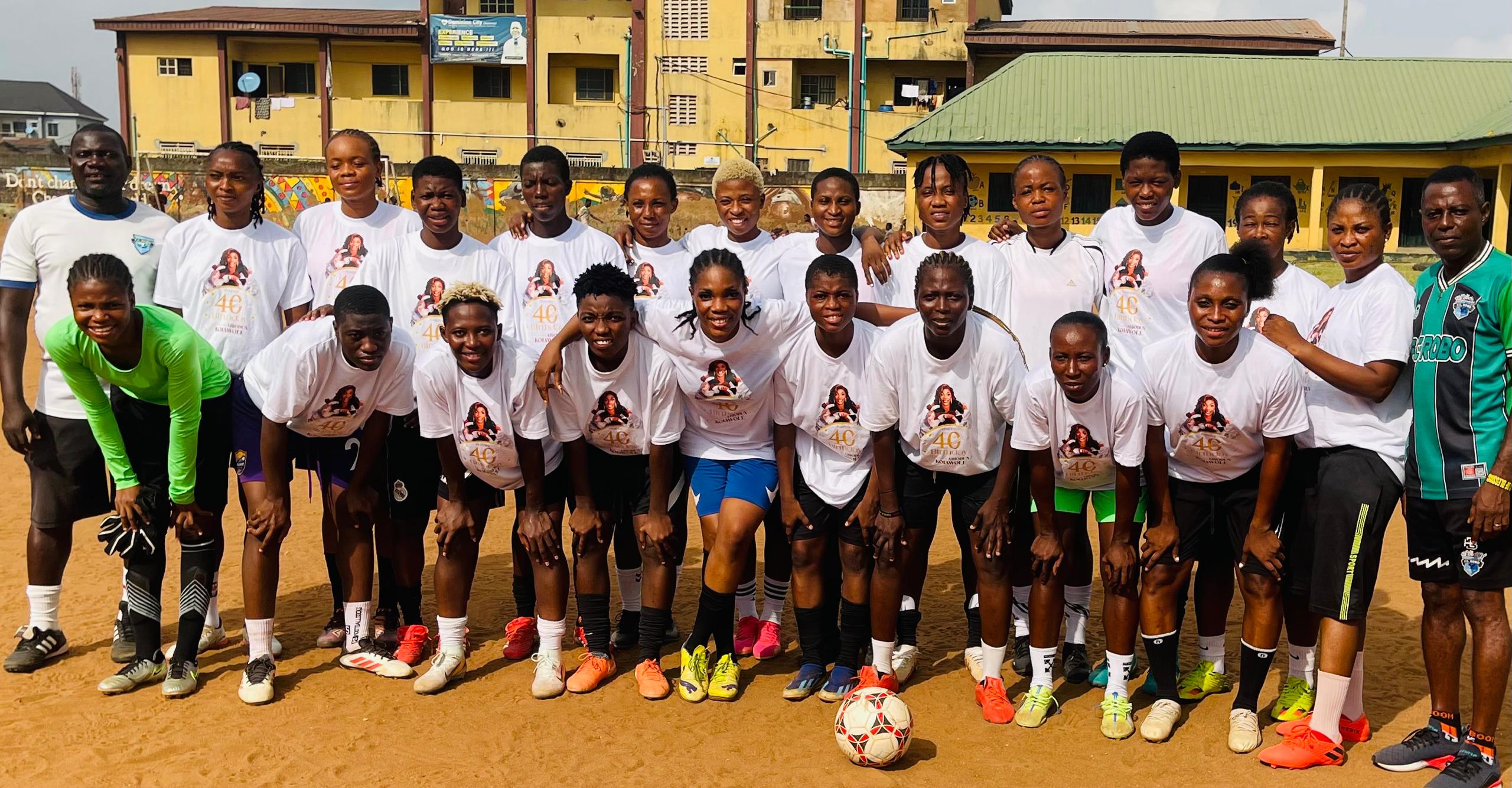 Abiodun Kolawole celebrates 40th birthday with Super Falcons stars, ex Robo Queens teammates