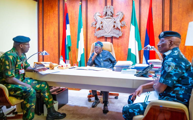 Insecurity: Tinubu meets with Service Chiefs