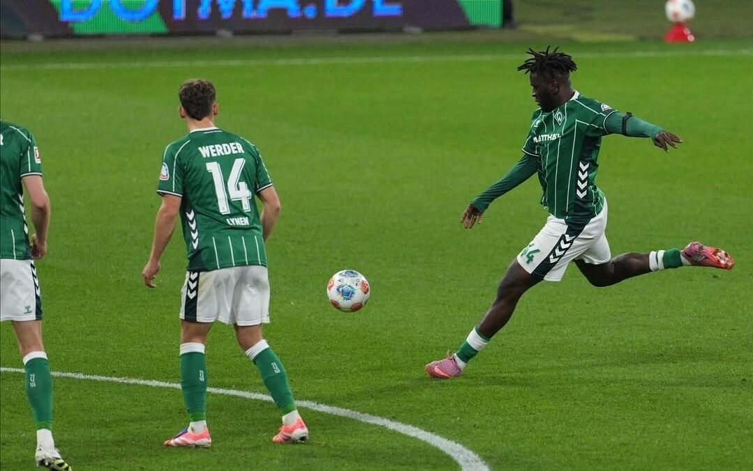 Victor Boniface begins long road back after knee surgery