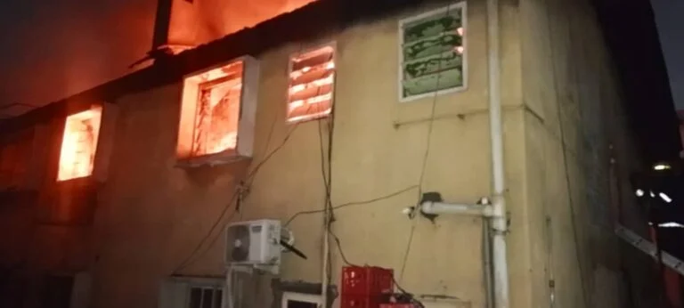 Fire razes commercial building at Computer Village in Lagos