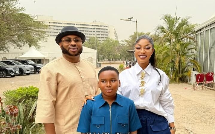 Tonto Dikeh, son reunite with ex-husband after 10-year feud