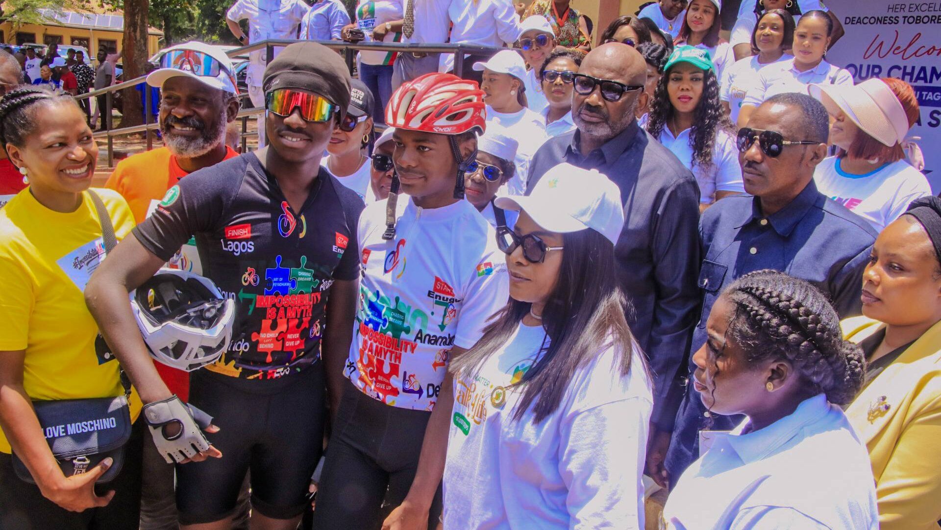 Delta honours autistic teen cyclist on awareness ride from Enugu to Lagos