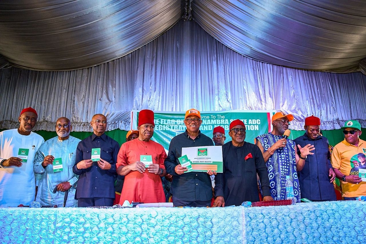 Peter Obi, two senators participate in ADC membership revalidation in Anambra