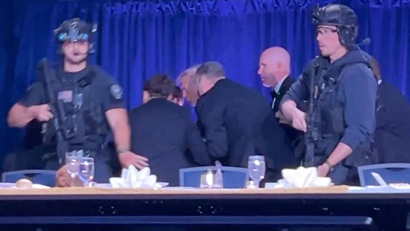 Trump rushed out of White House Correspondents Dinner after shots fired