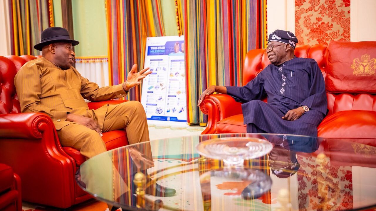Tinubu meets Jonathan at State House