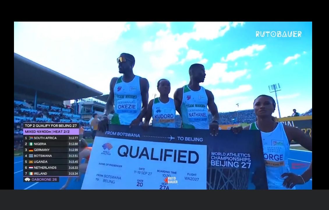 Nigeria secures another World Championships ticket in mixed 4x400m relay