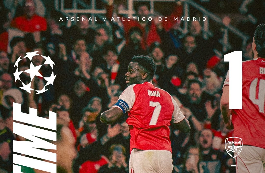 JUST IN: Saka fires Arsenal into Champions League final