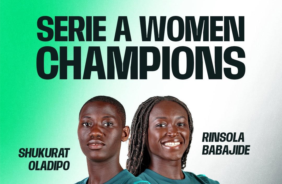 Super Falcons duo, Rinsola,  Oladipo celebrate historic AS Roma Femminile title