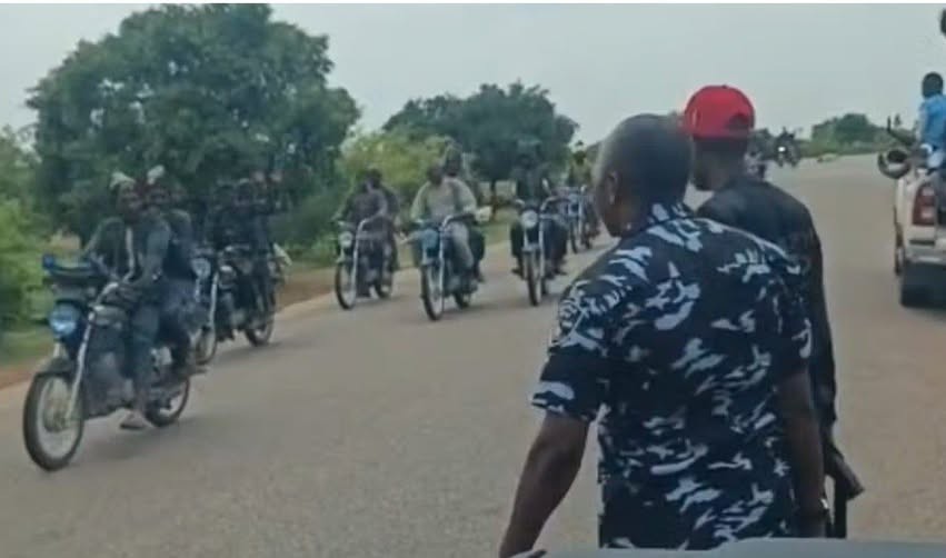Police deny viral motorcycle video shows bandits, say riders are vigilantes, hunters
