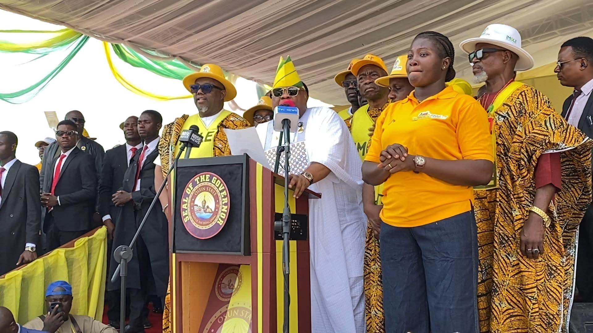 Governor Adeleke launches re-election campaign, receives Omisore’s supporters