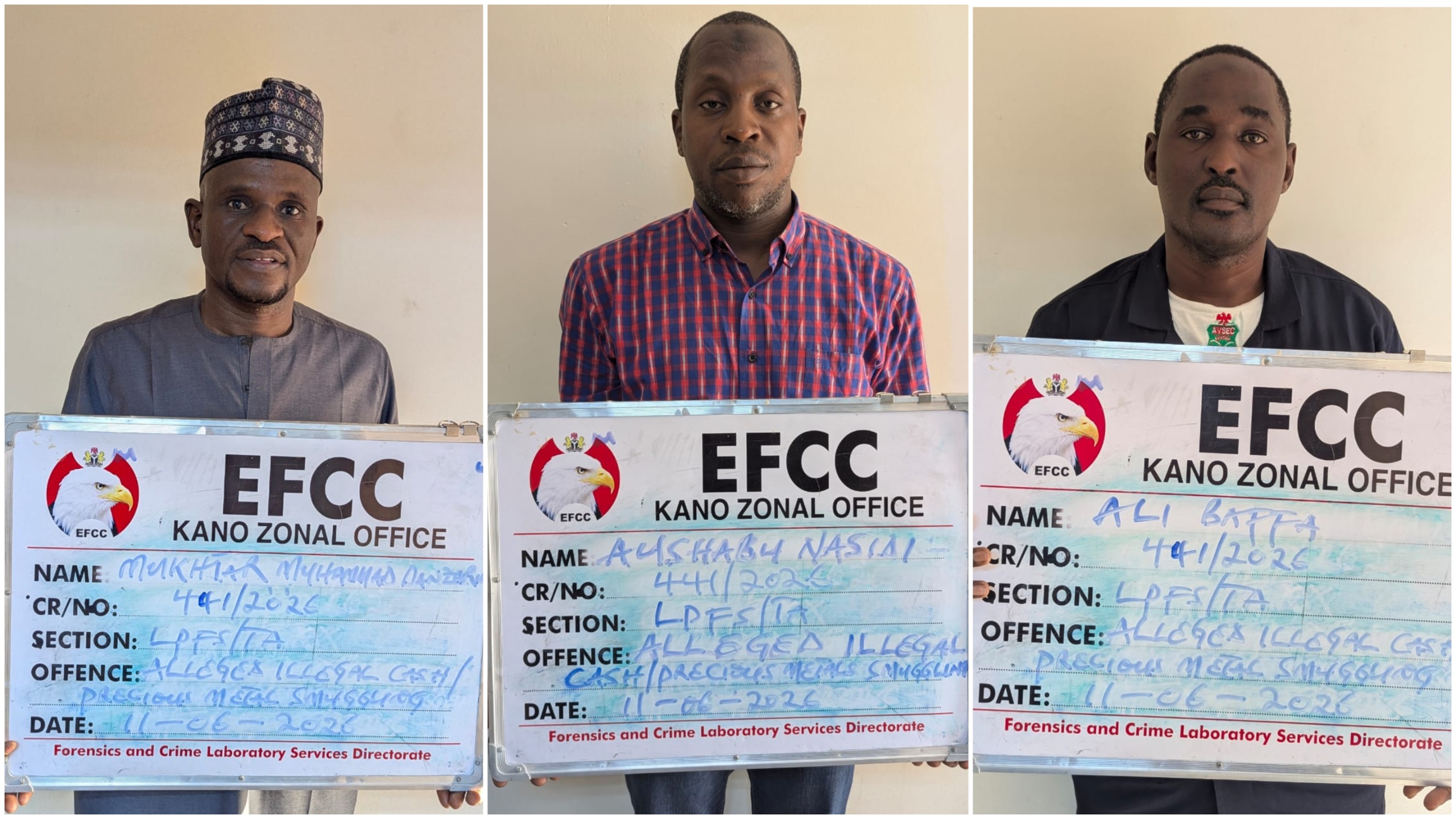 EFCC arrests aviation security officer, two others over alleged attempt to smuggle gold worth N4.4bn