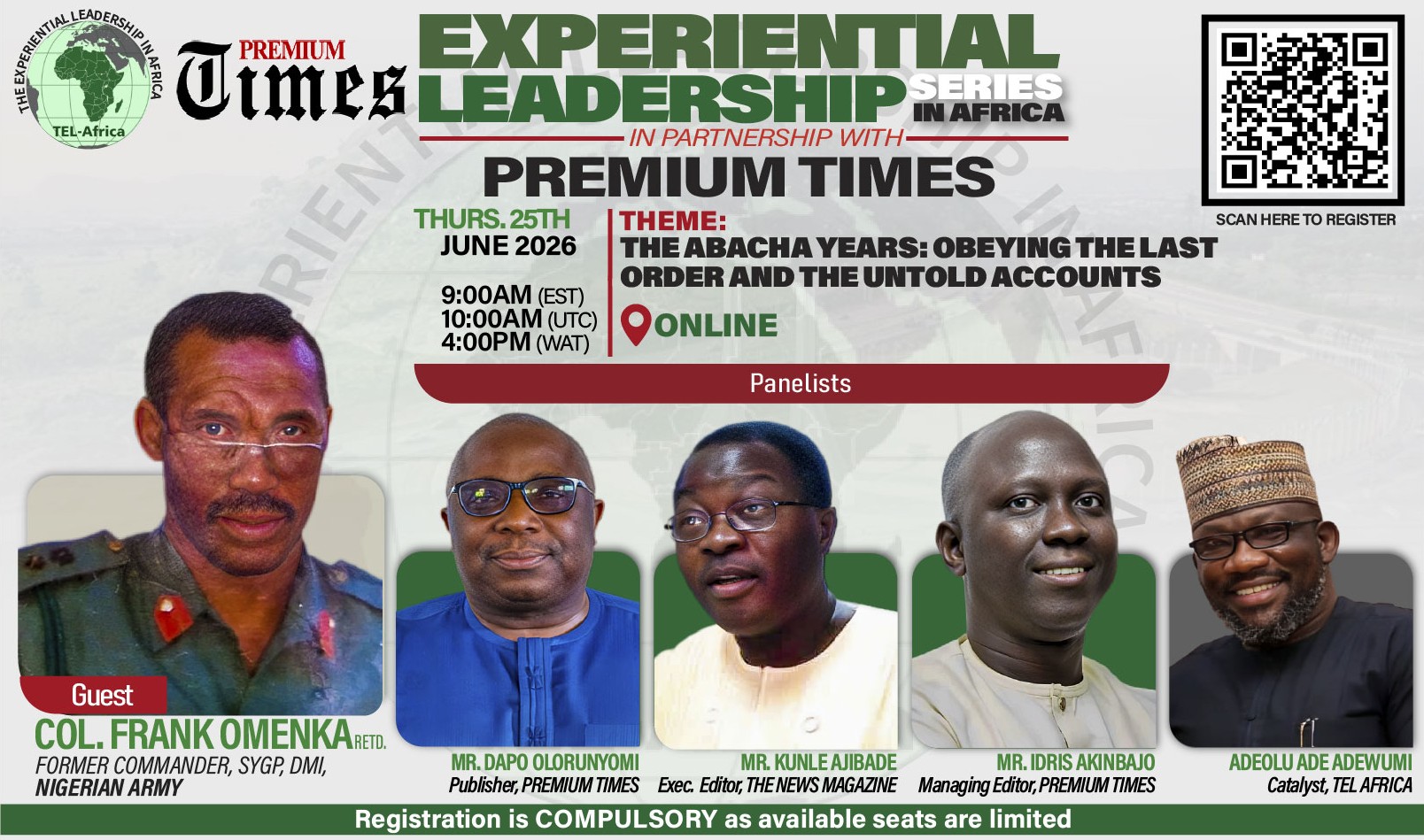 PREMIUM TIMES publisher, others to question ex-Abacha intelligence chief after decades of silence