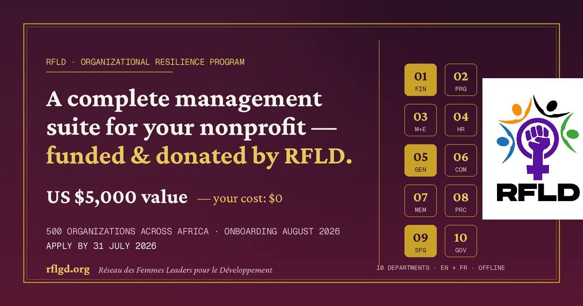 RFLD launches organisational resilience programme to equip 500 African nonprofits with free donor-ready management system