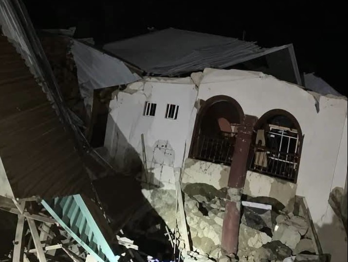 Students feared being trapped in a three-storey building that collapsed