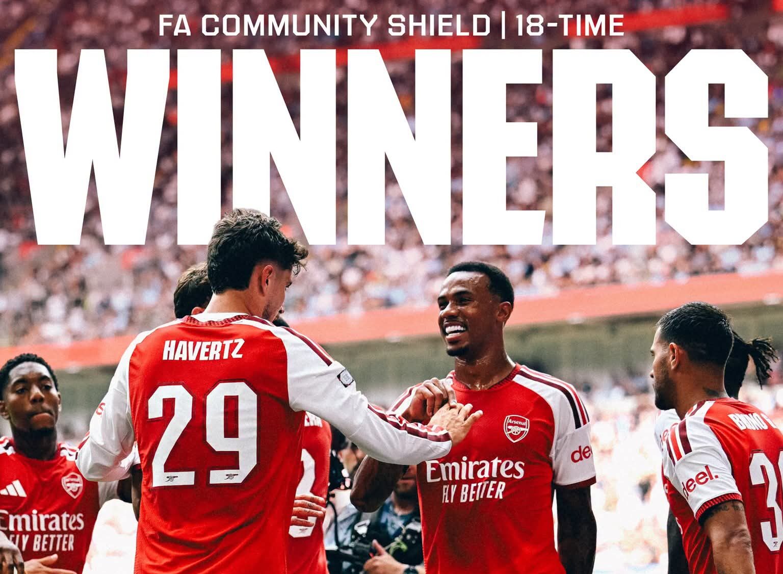 Arsenal 3-0 Man City: Odegaard leads Gunners to Community Shield glory