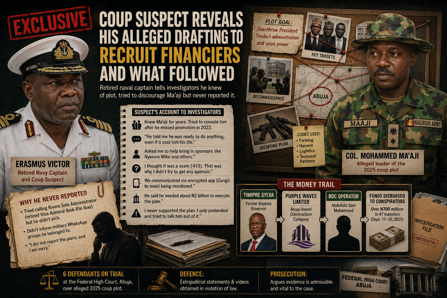 EXCLUSIVE: Coup suspect reveals his alleged drafting to recruit financiers and what followed