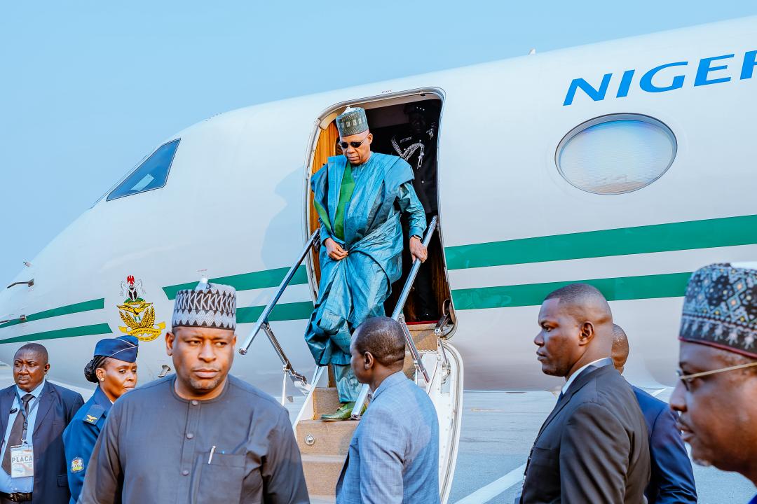 VP Shettima arrives Angola For AU Extraordinary Summit