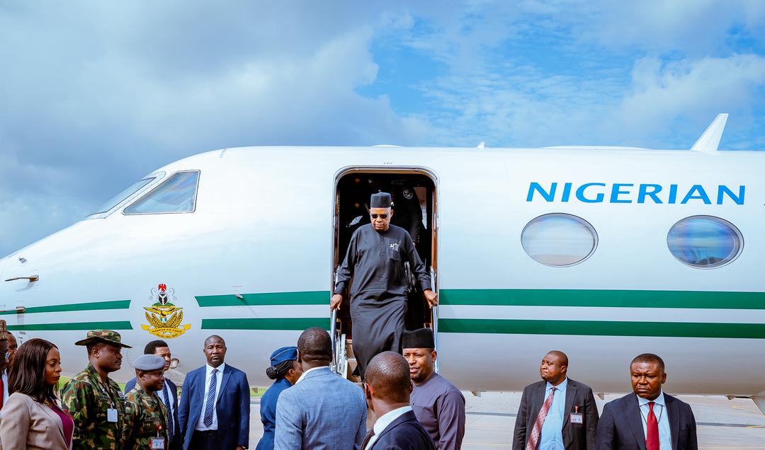 Shettima returns to Nigeria after AU Summit in Angola