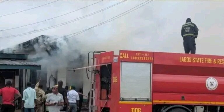 Fire guts Customs office in Lagos