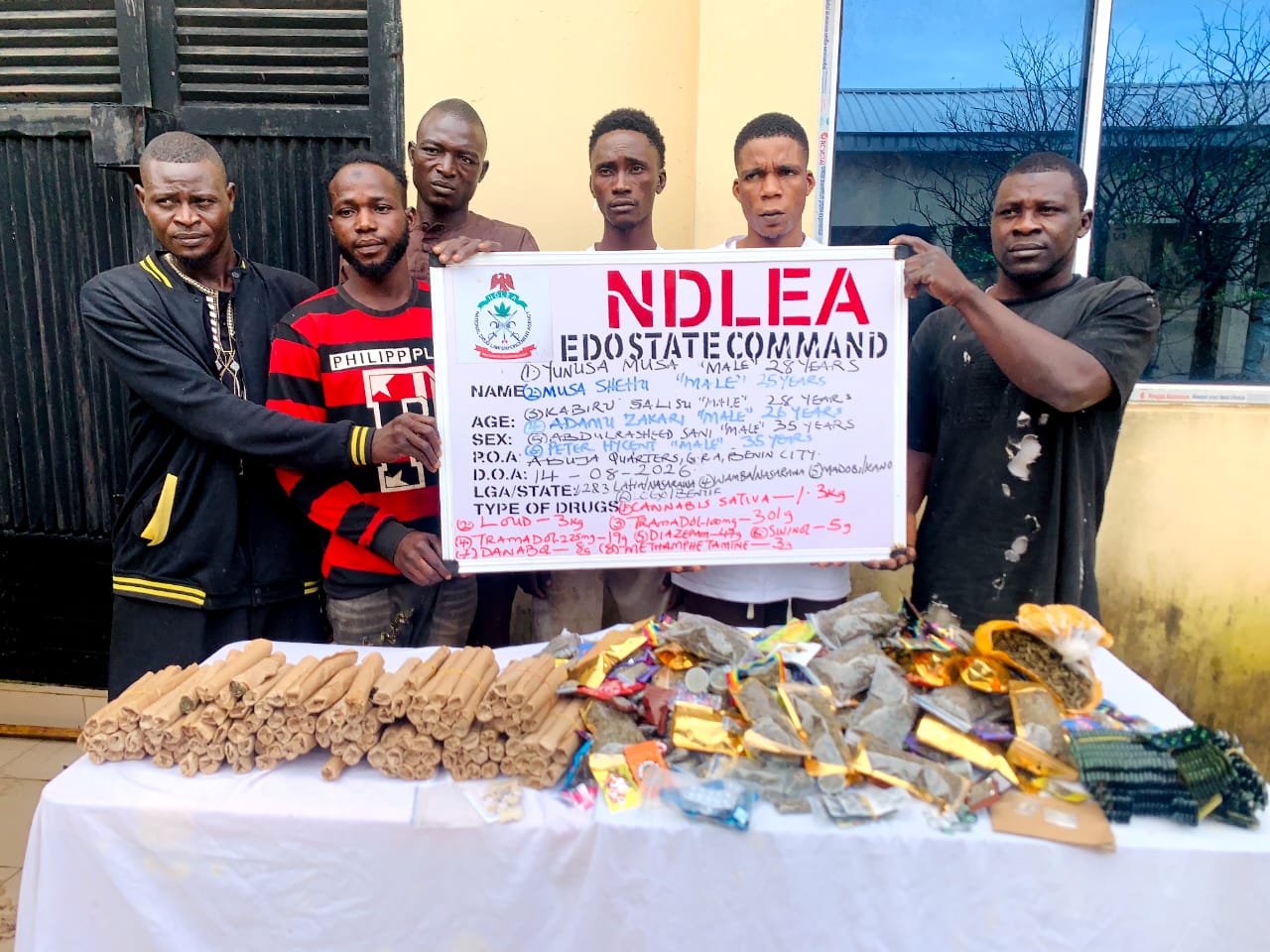 NDLEA arrests 68 suspected traffickers with hard drugs in Edo