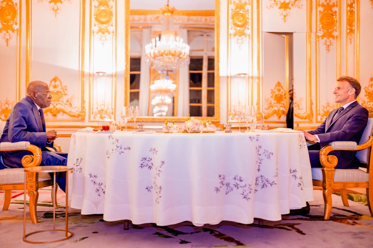 Tinubu meets Macron for private dinner in Paris