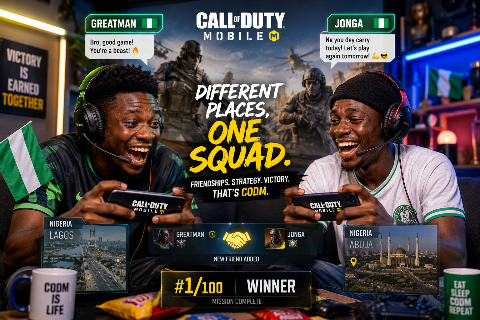 How young Nigerians turn virtual gunfire in this shooting game into real-world friendship