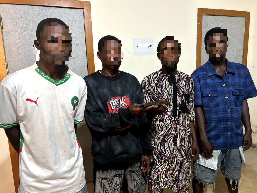 Police arrest four for alleged cultistism, recover gun in Lagos