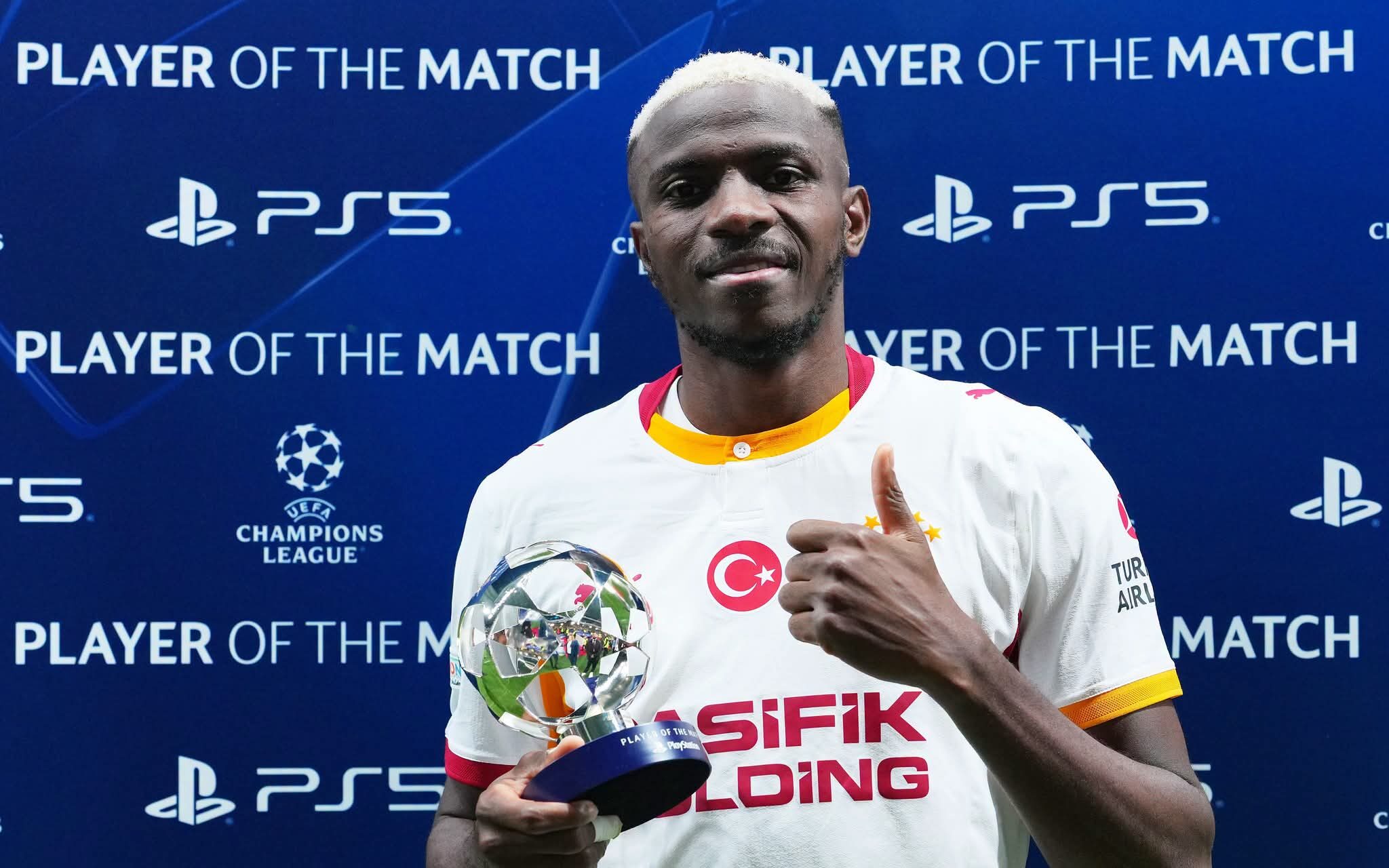 UCL: Osimhen fires Galatasaray to first win as Como hand Man United heavy defeat