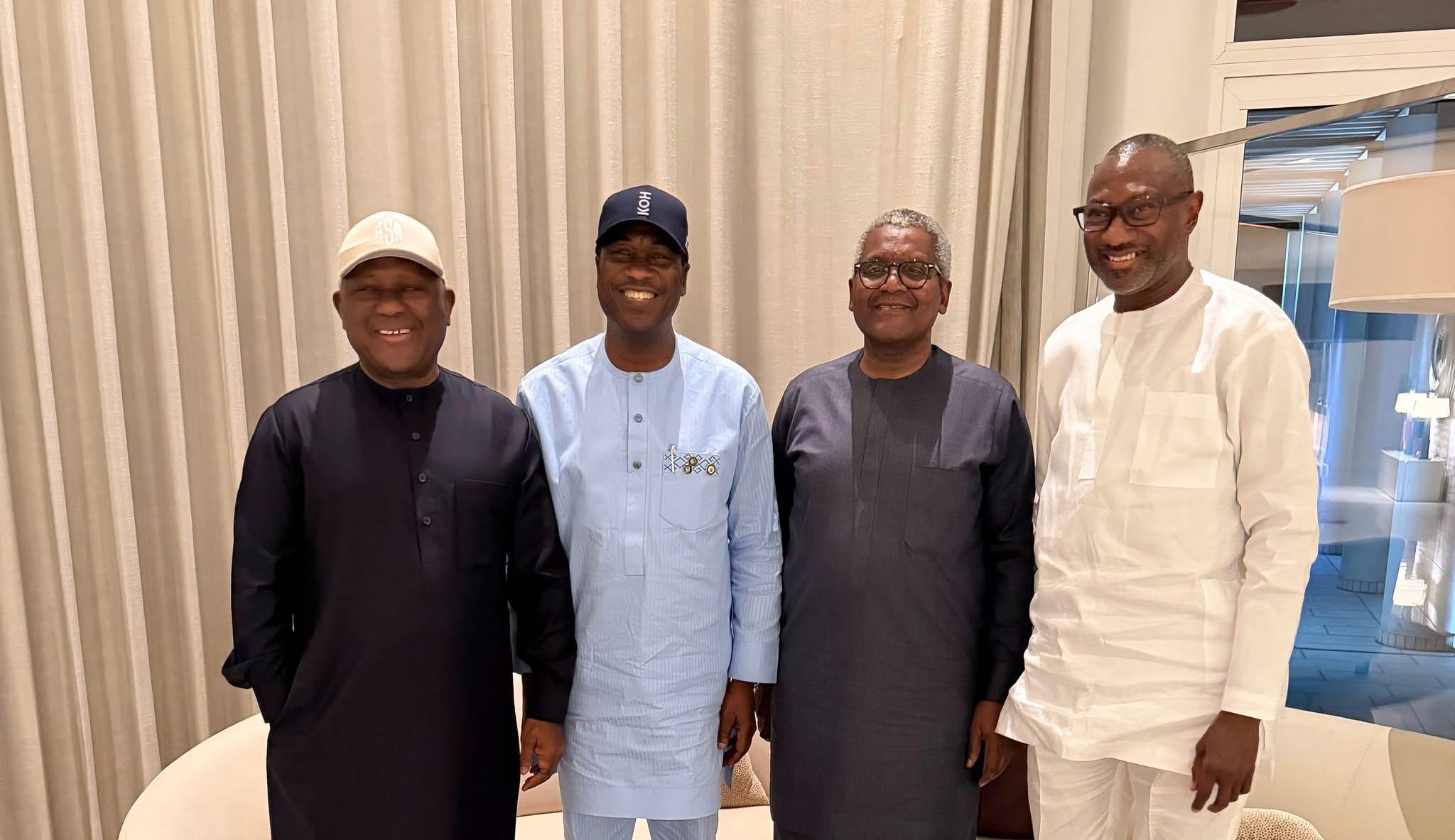Otedola hosts Dangote, BUA boss Rabiu to dinner for Lagos APC governorship candidate Hamzat