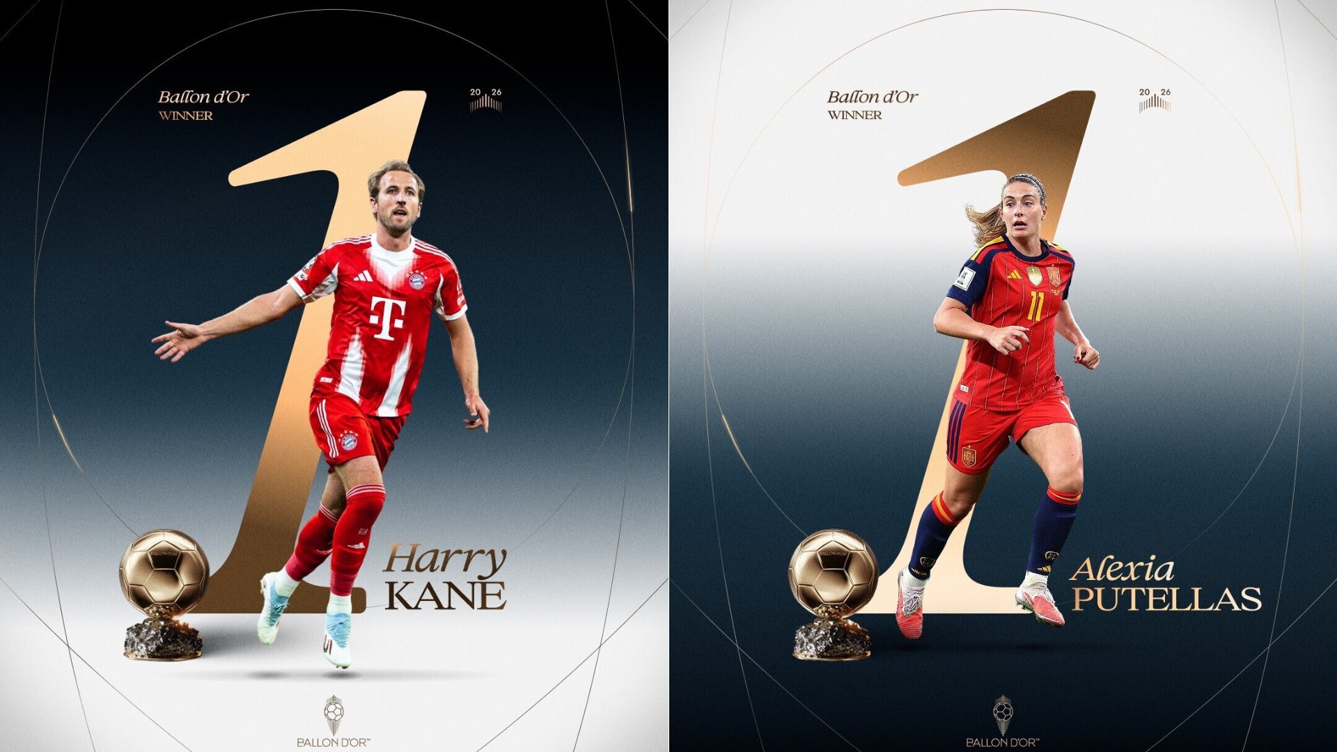 Ballon d’Or: Kane, Putellas crowned world’s best footballers in London