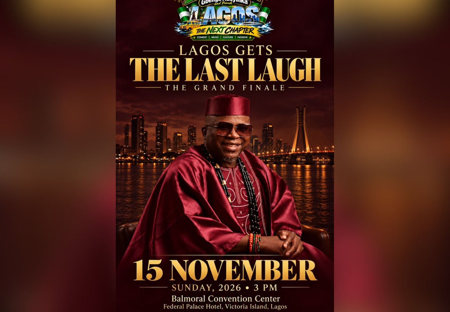 Gbenga Adeyinka to end Laffmattazz tour in Lagos